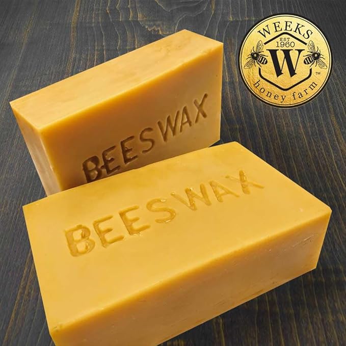 All Natural Food Grade Beeswax is Excellent for Polishing, Sealing, Cleaning Wood, Leather and Other Surfaces; 100% American Sourced; Made in USA (1 lb)
