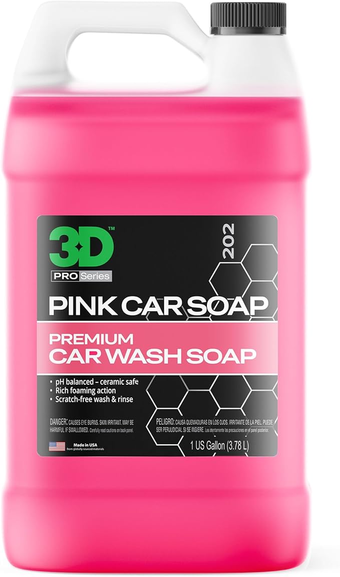 3D Pink Car Soap + Final Touch Quick Detail Spray – Cherry Scented Wash & Gloss Kit (1 Gal Each)