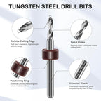 21 PCS Hand Drill Set, Pin Vise Hand Drill Set Including 10 PCS (1.6-2.5mm) Miniature Mini Drill Bits and 10 PCS (0.5-3.2mm) PCB Mini Chuck Chuck for Jewelry DIY, Resin, Wood, Model Making