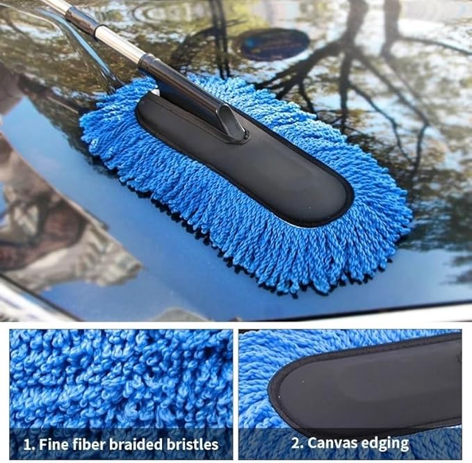 Car Wash Brush Wheel Brush Scrub Brush Soft Bristle Cleaning Brush Vehicle Detailing Tool Paint Protection Truck SUV Auto Care(2pcs with PVC)