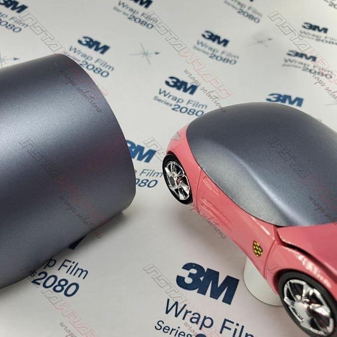 3M Car Wrap Roll 2080 Matte Silver | M21 | (5ft x 5ft (25 Sq/ft)) | Automotive Vinyl Wrap for Cars - Car Interior Wrap & Exterior | w/Free Instawraps Pro Glove