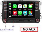 SCUMAXCON 6.5" Car Stereo RCD360 PROII RCD330 Carplay Android Auto Bluetooth FM USB SD OPS for VW Golf MK5 MK6 Passat Caddy Jetta Polo CC EOS (Backup Camera Deactivated)
