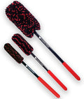 Wheel Woolies Car Detailing Brush Set - 3pc Car Wheel Brush Kit (18”, 12”, 12”) for Rims, Barrel, Spokes & Brake Dust | Soft No Scratch Rim Brush with Long Handle & Anti-Slip Grip | Made in USA