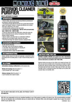 MANIAC LINE MAFRA Interior Cleaner Purifier | Fast Flash OEM Matte Finish | Residue Free Wipe with Streak Control | Safe on Plastics Vinyl and Fabric | Odor Control for Cabins | 500 Milliliters