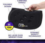 G Seat LITE Travel Gel Foam Cushion | Back Pain, Sciatica, Pressure Relief | Relieves Tailbone Discomfort, Promote Healthy Posture | Ergonomic Comfort | Car, Commute, Airplane and Travel - Gray
