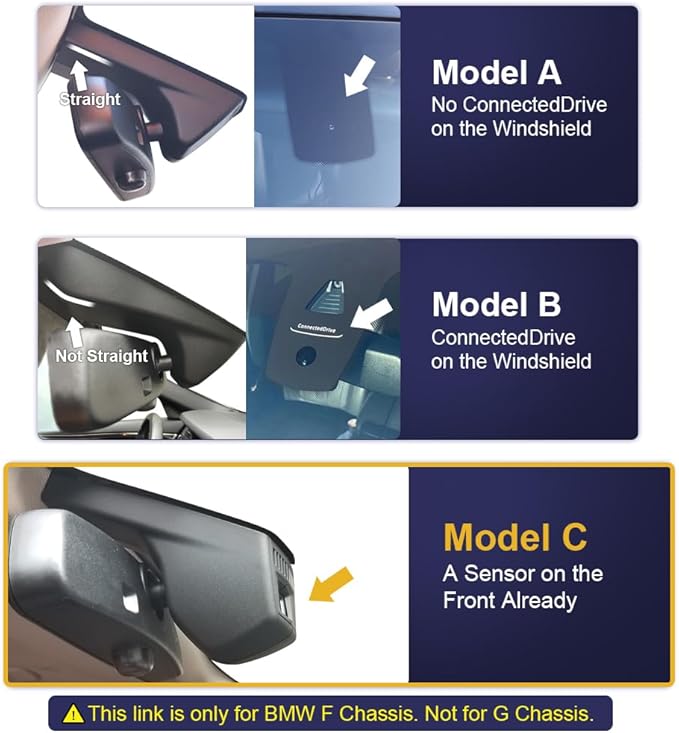 Fitcamx Front 4K+Rear 1080p Dash Cam Adapts for BMW F Chassis (Model C) 1 2 3 4 5 7 Series X1 X2 X3 X4 X5 X6 X7, OEM Look, Built-in WiFi Dual HD Video, Loop Recording G-Sensor, Easy to Set, 128GB Card