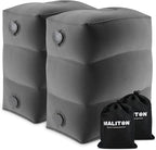 Maliton Inflatable Foot Rest Pillow for Air Travel, Toddler Airplane Travel Essentials, Car Seat Foot Rest for Kids, Adjustable Height Leg Rest Pillow for Airplane, Home, Office(Dark Grey, 2 Pack)