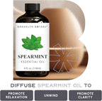 Brooklyn Botany Spearmint Essential Oil - Huge 4 Fl Oz - 100% Pure and Natural - Premium Grade with Dropper - for Aromatherapy and Diffuser