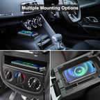 Wireless Charging Pad for Car, REESTECQI 15W Wireless Car Charger Pad Type C Charging Mat Non Slip [PD 40W Car Charger Incl] for Airpods iPhone 16/15/14/13, Samsung S24/S23/S22 (1 Meter Cable)