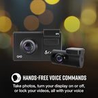 Cobra Smart Dash Cam + Rear Cam (SC 200D) – QHD+ 1600P Resolution, Built-in Wi-Fi & GPS, Voice Commands, Live Police Alerts, Incident Reports, Emergency Mayday, Drive Smarter App, 16GB SD Card Incl.