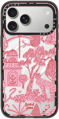 CASETiFY Impact iPhone 17 Pro Max Case [Slim/Compatible with Magsafe / 8.2 ft. 4X Military Grade Drop Protection] - Cheetah Paradise Pink - Clear Black