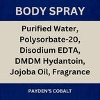 Payden's Cobalt Honey Cedar & Leather For Men Scented Body Spray, 4 Oz