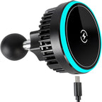 Magnetic Wireless Charging Phone Holder with 1" Ball for RAM Mounts, 15W Fast Charger with TEC & Fan Dual Cooling for Magsafe iPhone 17/16/15/14/13/12 Series, Fits RAM B-Size Double Socket Arm