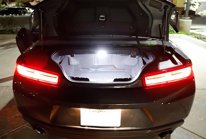 iJDMTOY 18-SMD Xenon White Full LED Trunk Cargo Light Assembly Kit, Compatible With Chevrolet Camaro Cruze Trax Spark, Compatible With Cadillac XTS, Buick Lacrosse, GMC Acadia etc