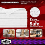 AIDEA Microfiber Cleaning Cloth White 10PK, Microfiber Towels for Cars, Premium Car Cloths, Dusting Cloth Lint Free Cleaning Rags for SUVs, House, Kitchen, Window, Workshops,12×12"