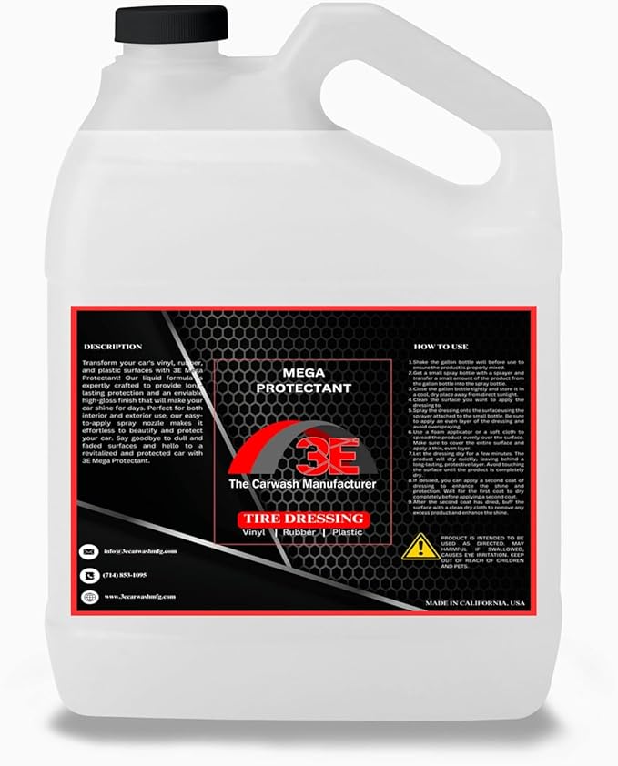 Extreme Liquid High Tire Shine Sprayable Dressing and Protectant For Tires, Trim, Rubber and Plastic, Long Lasting Premium Mega Protectant 1 Gallon (128 oz)