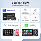 Carlinkit CCPA Wireless CarPlay & Android Auto Adapter, Only for Car with Android Head Unit 4.4.2+, 5.8GHz Dongle with Built-in APK App, Support Wireless Connect & Screen Mirroring, OTA Upgrade