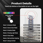 14 in 1 Modes Car USB Night Light, 7 Colors Touch Adjustment LED Interior Night Lighting Plug in USB Mini Ambient Lamps for Car, Camping, Holiday Decoration, Bedroom, Party(4Pcs)