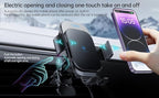 TRON Wireless Car Charger Mount, 15W Fast Charging, Auto-Clamping Dashboard/Windshield/Air Vent Phone Holder for iPhone, Android, not Compatible with Google Pixel