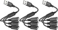 MOGOOD USB 3 Port Splitter Cable, USB Type B Splitter 1 Male to 3 Female USB 2.0 Adapter Power Cord Extension Hub for Charging/Data Transfer/Laptop/Mac