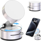 Vacuum Magnetic Suction Phone Holder,Upgraded 360° Adjustable Suction Cup Car Phone Mount,Hands-Free Cell Phone Holder for Car/Gym/Mirror/Smooth Surface,Compatible with iPhone 16/15/14/13/12 （white)