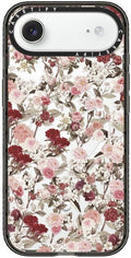 CASETiFY Impact iPhone Air Case [Slim/Compatible with Magsafe / 8.2 ft. 4X Military Grade Drop Protection] - Vintage Flower Monday - Clear Black