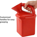 Calvana Angled Tire Lube Bucket Kit with Integrated Handle and 4 Lube Swabs, 1.25 Quart Tire Changer Lubricant Bucket, 11.5 Inch Length, Compatible with Coats Center Post Tire Changers