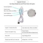 3PCS LED Lamp Kit 001 for Bambu Lab H2S/P2S/P1P/A1 Makerworld 3D Prints | 5V USB Powered, 3000K Warm White, Power-Off Color Storage, Adjustable Brightness & Color, DIY Hardware Spare Parts