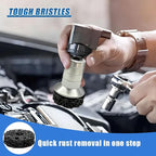 Wheel Hub Resurfacing Kit, Car Wheel Hub Rust Removal Tool Brake Hub Cleaning Kit for Lug Studs and Rotors, Inner Rim Cleaner Tool Fits Power Drill or 1/2" Impact Driven Wrenches (Silver)