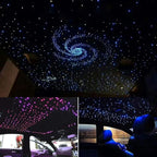 AKEPO Car Home 20W Dual Head Fiber Optic Lights, RGBW Twinkle+APP+ Music Mode Star Ceiling Light Kit, 710pcs 4m/13.1ft Mixed Optical Fiber Strands with Remote for Car Headliner/Home Fiber Optic Star
