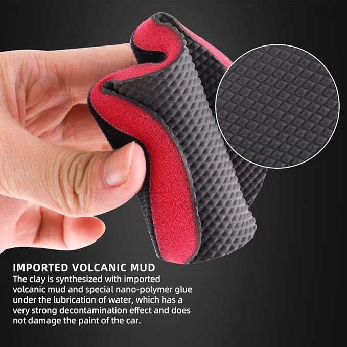SPTA Clay Block, Clay Bar Pad, 3Pcs Clay Pads for Car Detailing, for Car Detailing, Solve the Problem of Stubborn Dirt on Paint and Glass -CHMLP08A