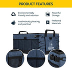 Seal Skin Covers Trunk Organizer for SUV, Car & Truck - Premium Heavy Duty & Collapsible with 3 Adjustable Size - Lightweight & Portable Storage Organizer - Easy to Use & Install in Any Vehicle - Blue