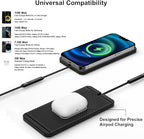 Wireless Charging Pad for Car, REESTECQI 15W Wireless Car Charger Pad Type C Charging Mat Non Slip [PD 40W Car Charger Incl] for Airpods iPhone 16/15/14/13, Samsung S24/S23/S22 (1 Meter Cable)