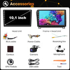 Car Radio Stereo for Toyota Tundra 2007-2013 Toyota Sequoia 2008-2018 10.1 Inch Touch Screen 4G RAM 64G ROM with Wireless Carplay&Android Auto SWC GPS Navigation Bluetooth Backup Camera