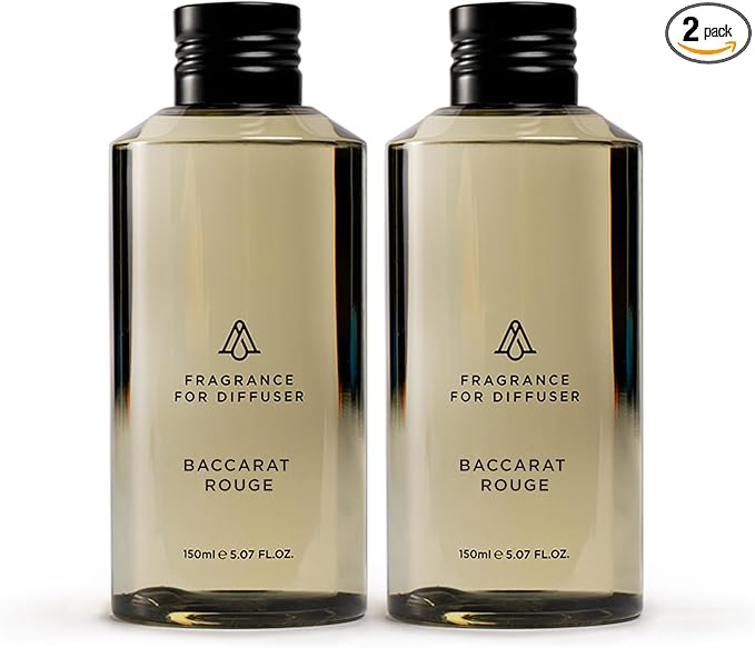AromaPlan Hotel Scents Inspired by Baccarat Rouge 5 Fl Oz (2 Pack), Home Luxury Aroma & Hotel Fragrance Diffuser Oil for Aromatherapy- USA Made, Bigger Bottle, Bolder Aroma & Longer Lasting