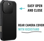 Spy-Fy iPhone 16 Pro Privacy Case with Camera Covers Front and Rear | Magsafe compatible and Kickstand | Protect Your iPhone and Privacy | 6-Foot Drop Proof | 6,3 Inch | Camera Protection by Valenta