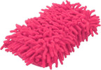 HARFINGTON Car Wash Sponge 8.7" x 4.3" Chenille Microfiber Mitt Scratch-Free Absorbent Scour Scrubber Cleaning Sponge for Washing Detailing on Cars, Trucks, SUV, Boats, RVs, Pink