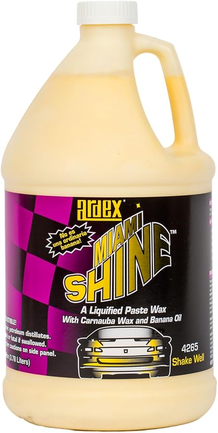 Ardex Miami Shine 4265 | One Step Car Wax - Professional Car Detailing - Easy On/Off Application - Heat & Salt Resistant - 1 Gal