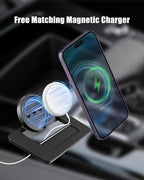 Center Console Charger Mount Fits for MagSafe Compatible with Audi B9.5 Q5 SQ5, Custom Fit Phone Holder & Cradle (Charger Not Included)