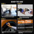REALINN Plastic Restorer - Cars Ceramic Coating Trim Restore, Shines & Protects Plastic, Vinyl & Rubber Surfaces