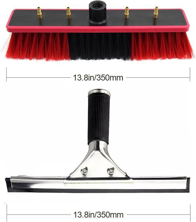 Window Cleaning Pole Kit, Water Fed Pole Kit Window Cleaning Pole Water Fed Telescopic Brush Extendable Cleaner Conservatory Roof-24FT (30FT)