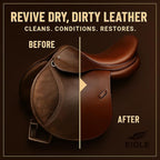 Eagle Saddle Soap for Leather – 3-Piece Saddle Soap Kit for Leather Cleaning, Boots, Tack, and Saddles – Includes Applicator and Cloth – Leather Soap and Conditioner for Leather Boots and Tack Care