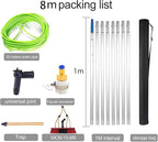 Telescopic Window Cleaning Brush Kit - 26.5FT Extendable Pole with 50CM Brush Hose Fed Tool for Easy Outdoor Cleaning Ideal for High Windows and Hard-to-Reach Areas