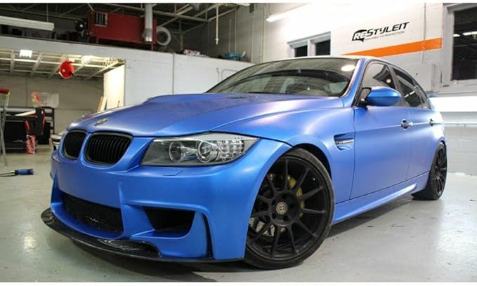 3M Car Wrap Roll 2080 Satin Perfect Blue | S347 | (5ft x 20ft (100 Sq/ft)) | Automotive Vinyl Wrap for Cars - Car Interior Wrap & Exterior | w/Free Instawraps Pro Glove