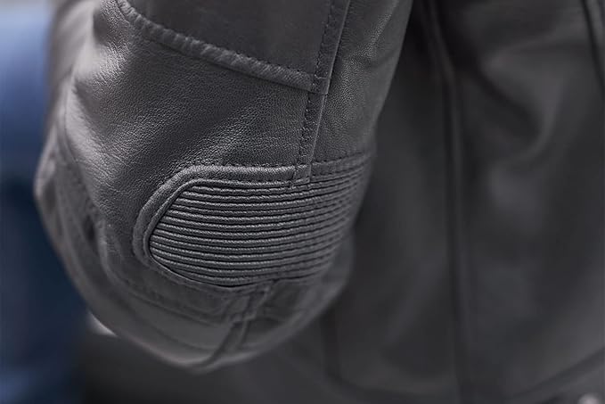 SHIMA Winchester 2.0 Motorbike Jackets for Men AirForce Back Protector Armour Riding Leather Motorcycle Jacket Summer Bikers Ventilated Armoured Bike Motorcycles (Mens, Black, 4XL)