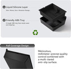Center Console Organizer Tray for Model Y Juniper 2025 2026 & Model 3 Highland (2024-2026), Double-Layer Sliding Hidden Armrest Storage Box, Tesla Accessories (Matte Black)