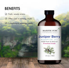 Majestic Pure Essential Oil with Glass Dropper - 100% Pure and Natural - Essential Oils for Diffuser, Aromatherapy, Soap and Candle Making, Juniper Essential Oil, Juniper Oil, 4 Fl Oz