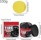 Car Tire Shine with Sponge 100g Wheel Shine Tire Polishing Paste for Cars Trucks Motorcycles RVs & More