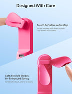 JISULIFE 3 IN 1 Handheld Mini Fan - Portable Fan & Power Bank & Flashlight, 19H Max Cooling, USB Rechargeable, Pocket-Sized for Travel, Cruise, Concerts, Makeup, 2026 Summer Gifts for Women(Fuchsia)