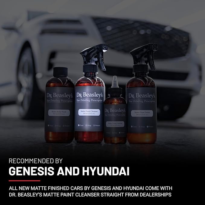 Dr. Beasley's Matte Paint Cleanser - Easily Removes Grease & Heavy Dirt, Droppings, Tree Sap from Autos. Safe On All Matte Surfaces, Preserves The Look for Satin & Glossy Paint, 1 Gal